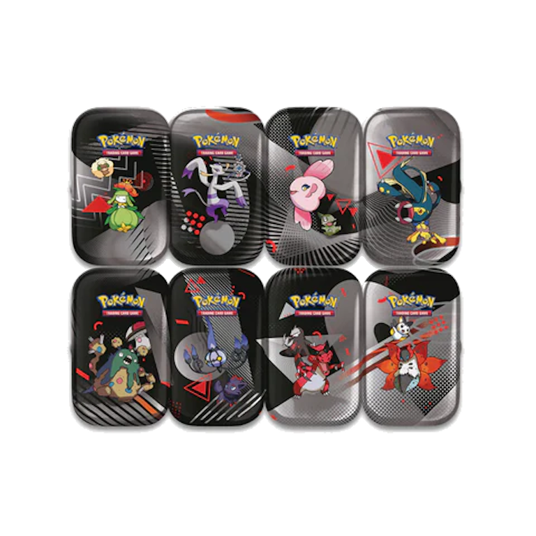 White Flare & Black Bolt Mini tin