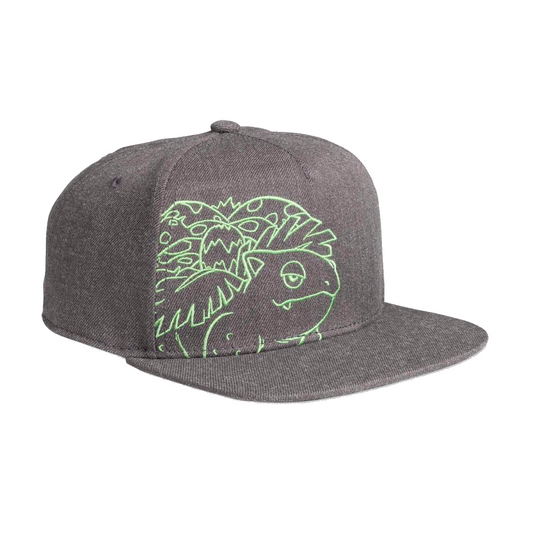 Venusaur charcoal snapback pet (One Size-Adult)