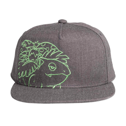 Venusaur charcoal snapback pet (One Size-Adult)