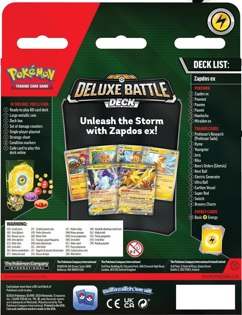 Pokemon TCG Deluxe Battle Deck - Zapdos ex